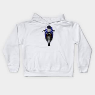 YZF R6 Bike Front View Illustration Kids Hoodie